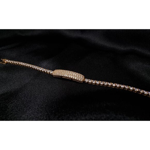 K Signed 925 China 7" Tennis Bracelet - Picture 4 of 9